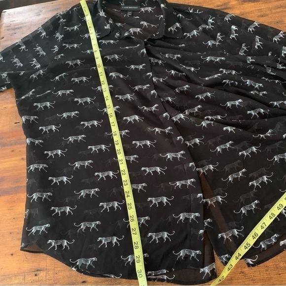 Lane Bryant Sheer Hidden Button Down Cheetah Print Top Sz 22/24 - Picture 5 of 5